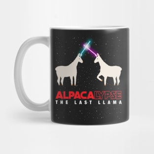 Alpacalypse Alpaca Apocolypspe Funny Star Space Wars Last Llama Parody Mug